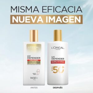 L'Oréal UV Defender FPS50 Protector Solar Facial Antimanchas Ácido Hialurónico México
